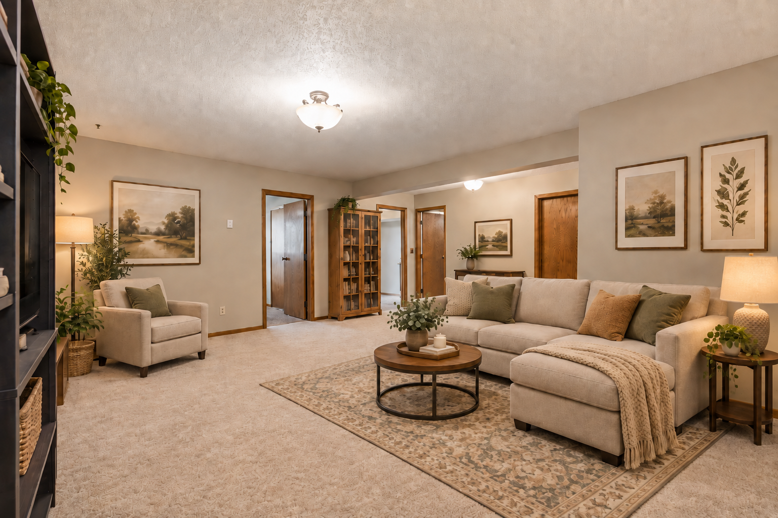 Virtually Staged Family Room