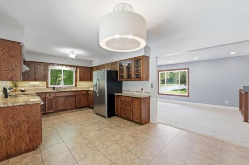 Beautiful cabinets and granite counter tops.