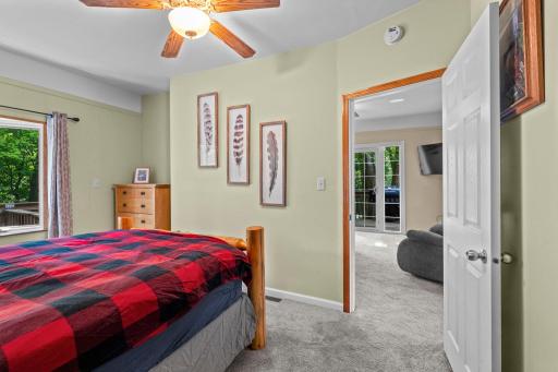 The cute little nook in the main level bedroom fits a dresser perfectly.