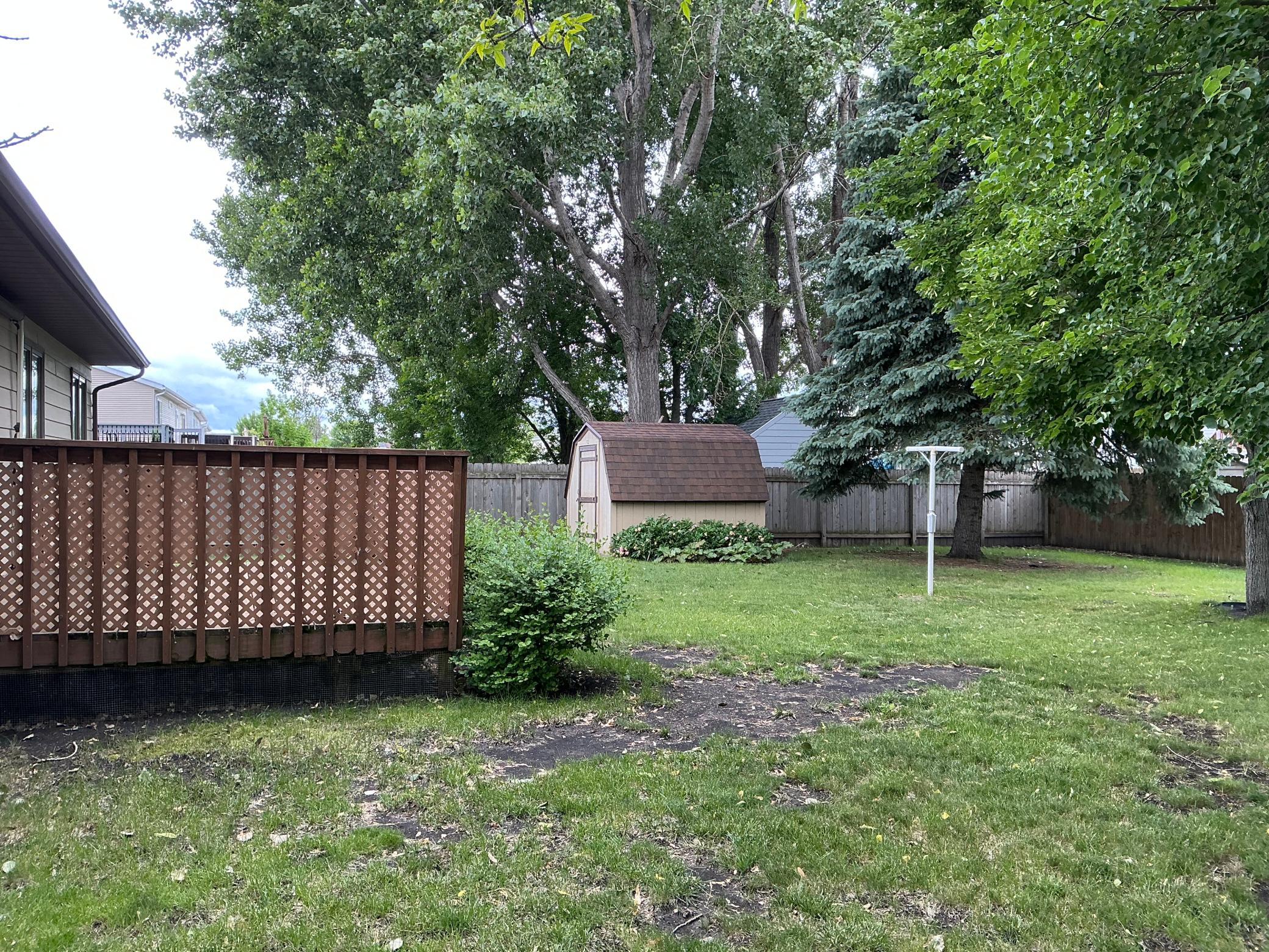 Back Yard with shed