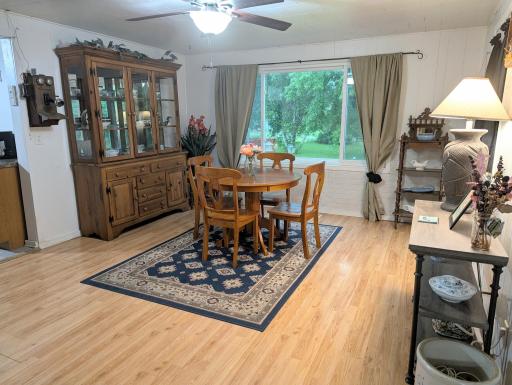 With a larger table the dining room could easily seat 8-10 people.