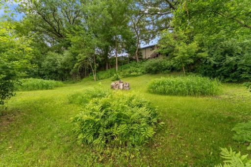 View up the hill from bottom of lot