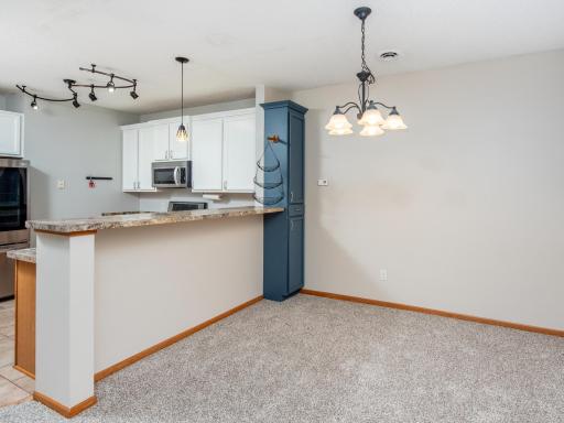 Bar Top for additional seating with tall pantry