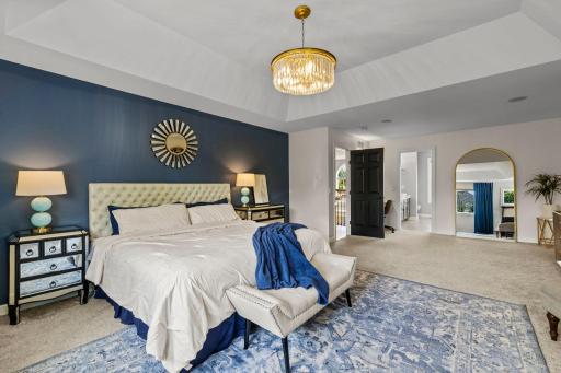 Spacious primary bedroom
