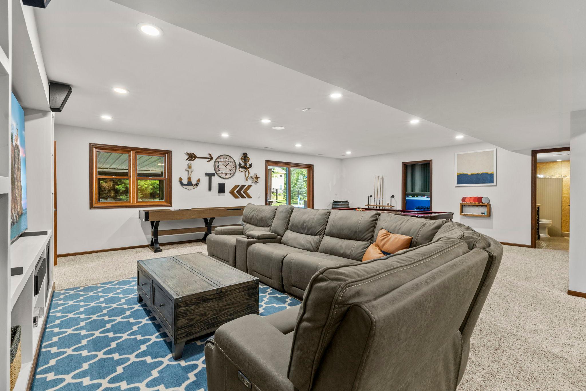 Lower-level family room