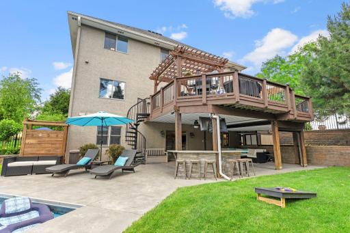 Backyard entertainment spaces