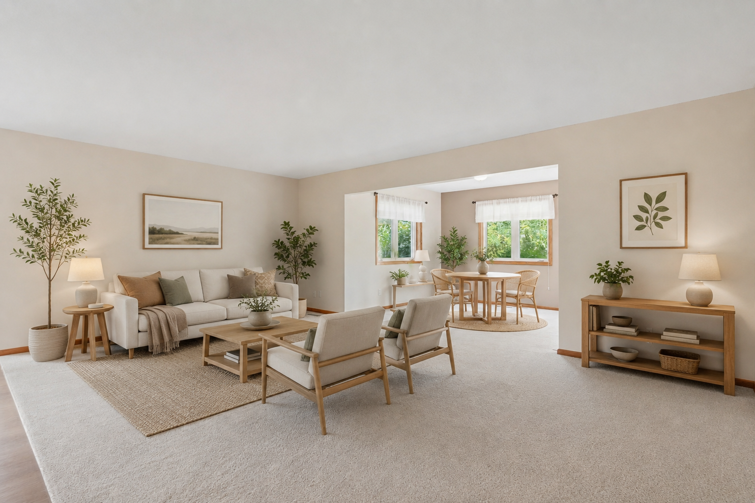 Virtually Staged Living Room