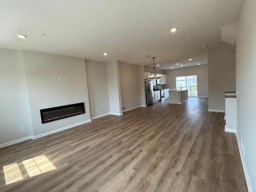 In this open floor plan, the dinette, kitchen, and living room flow flawlessly to keep everyone connected.