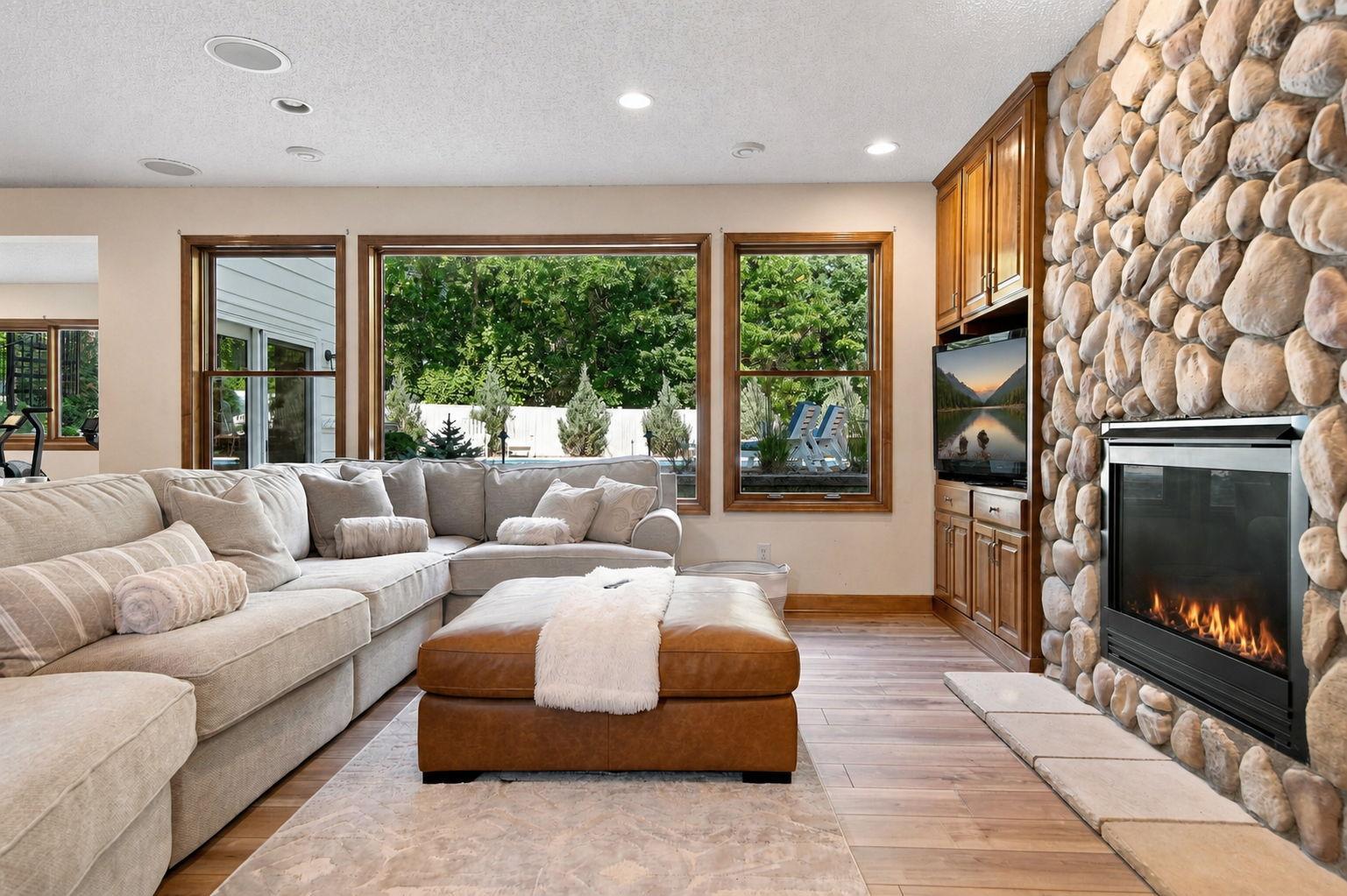 Scenic view to the back yard Paradise