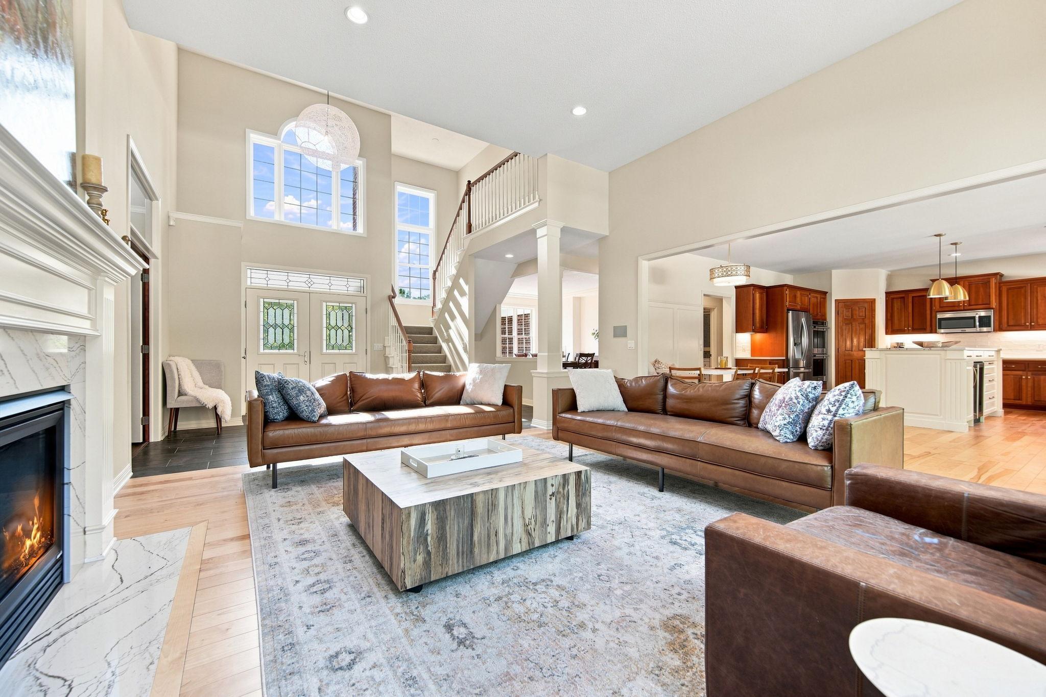 Soaring high ceilings