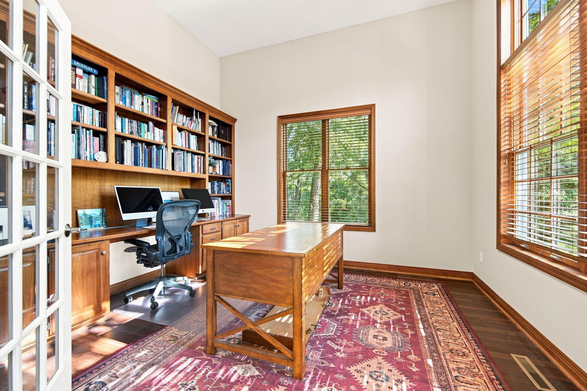 Gorgeous Office w Built-ins galore