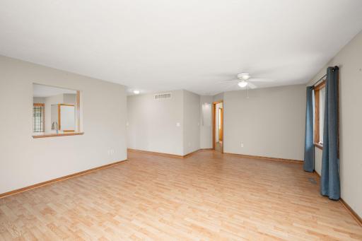 View from the sliding doors towards the owner's bedroom.