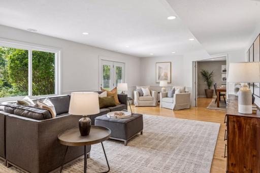 Great comfy space for game day or movie night in the walk-out lower level.