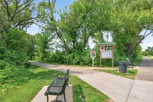 The start of a beautiful paved trail just around the corner