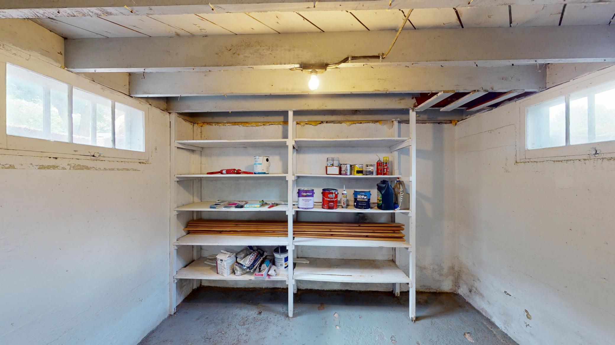 Basement storage