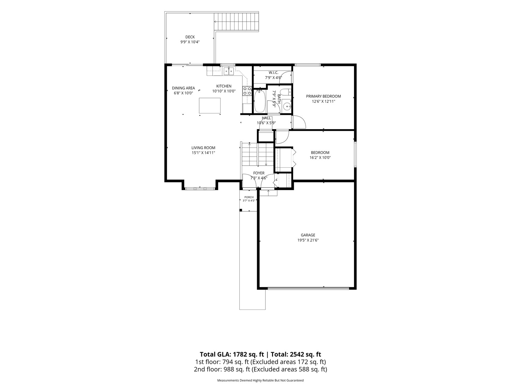 Upper level floor plan