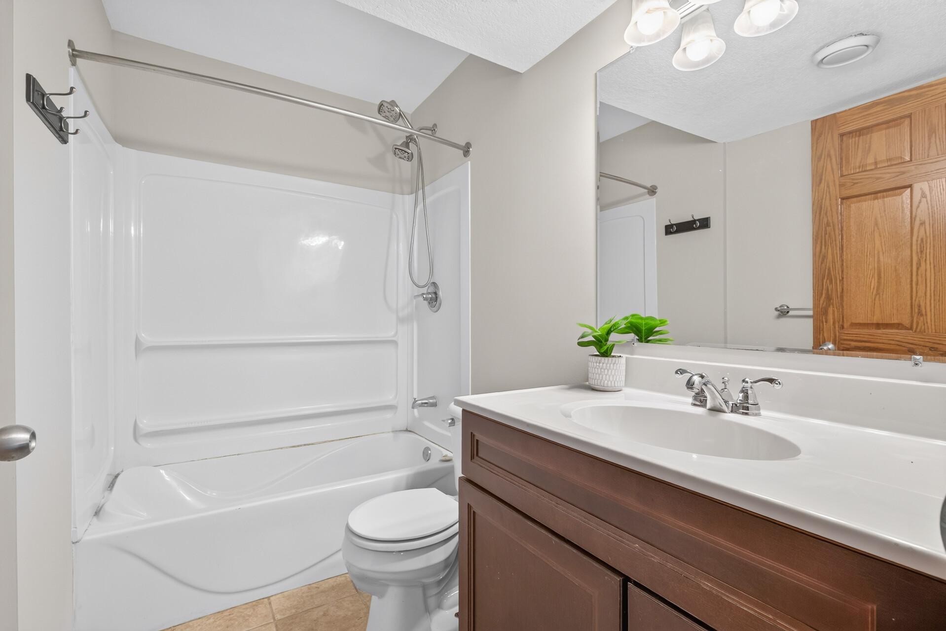 Lower level full bathroom.