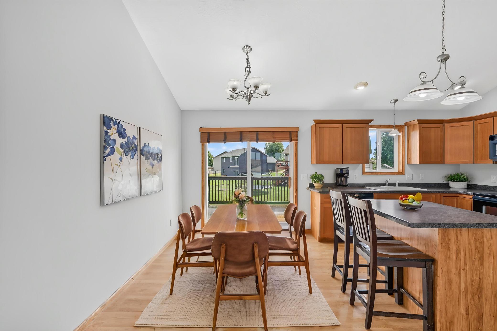 Dinner inside or dinner outside; this dining space flows right out to the deck, making it easy to grill, dine al fresco, and enjoy every warm Minnesota evening to the fullest.