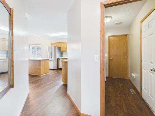 Entryway you can go to the kitchen or laundry/garage