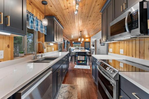 Updated kitchen with new stainless appliances