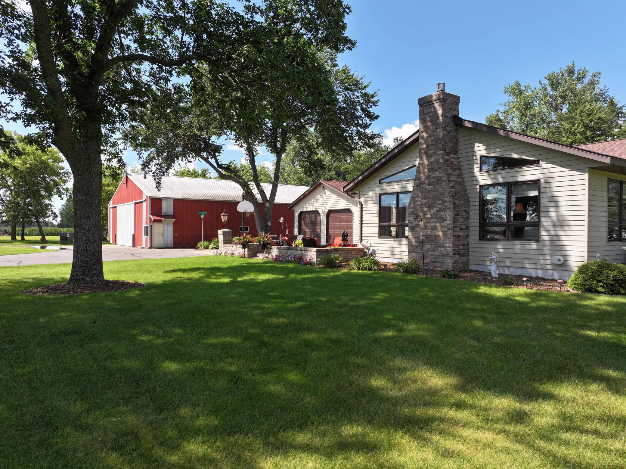 Heated office and workshop just steps from the home.
