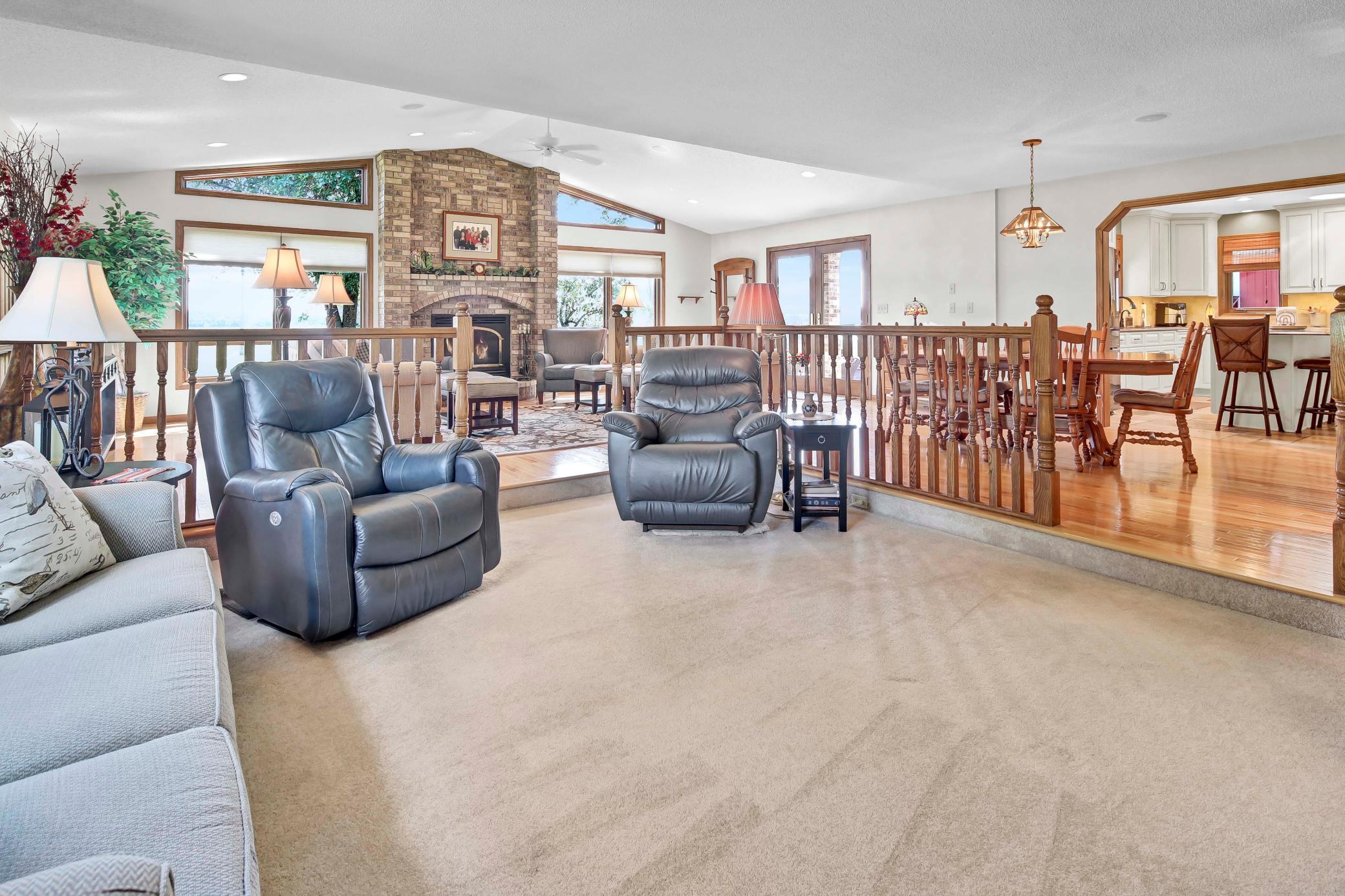 Sunken living room on main level