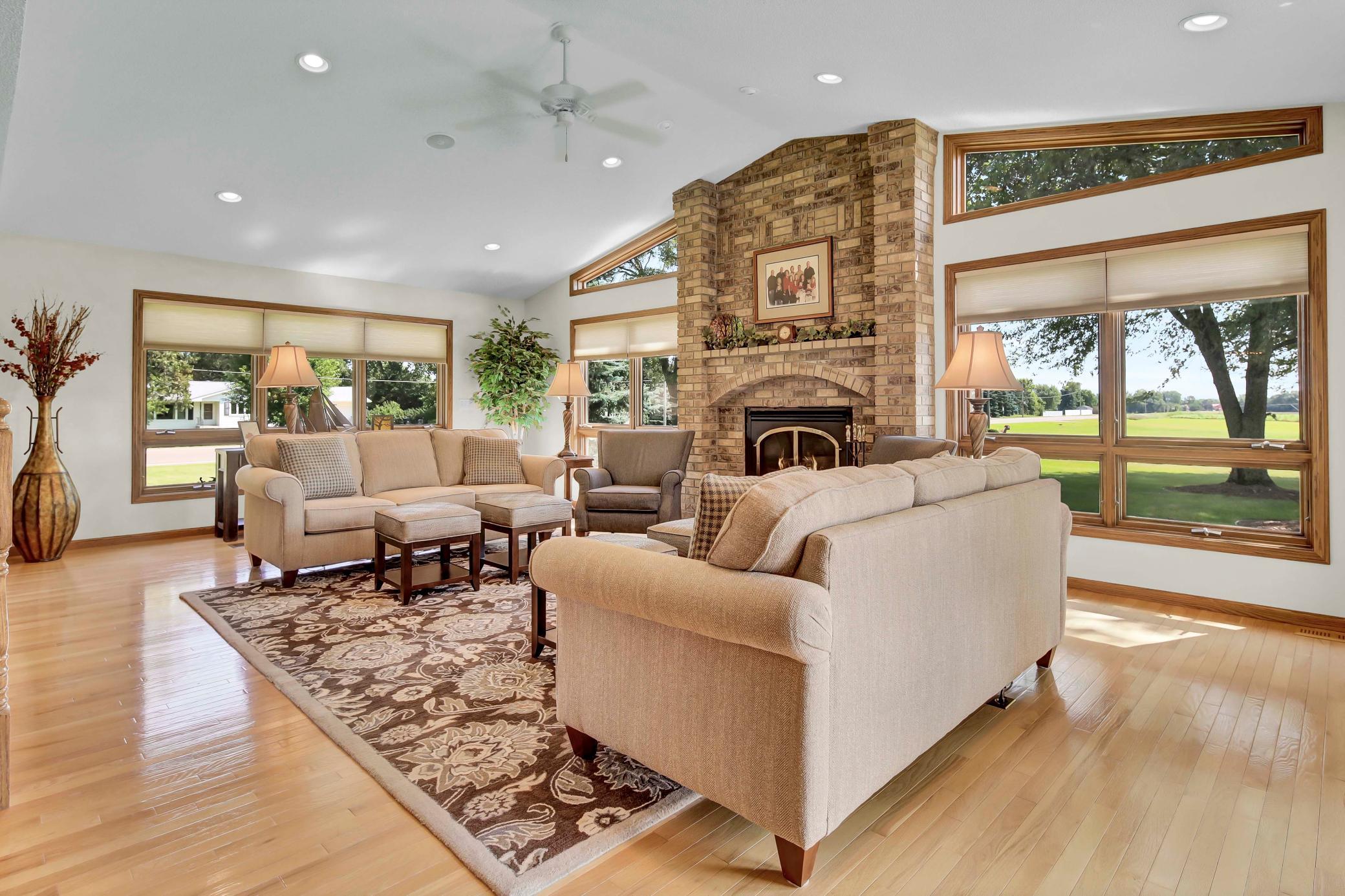 Stunning great room! Lots of natural daylight.