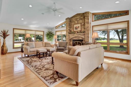 Stunning great room! Lots of natural daylight.