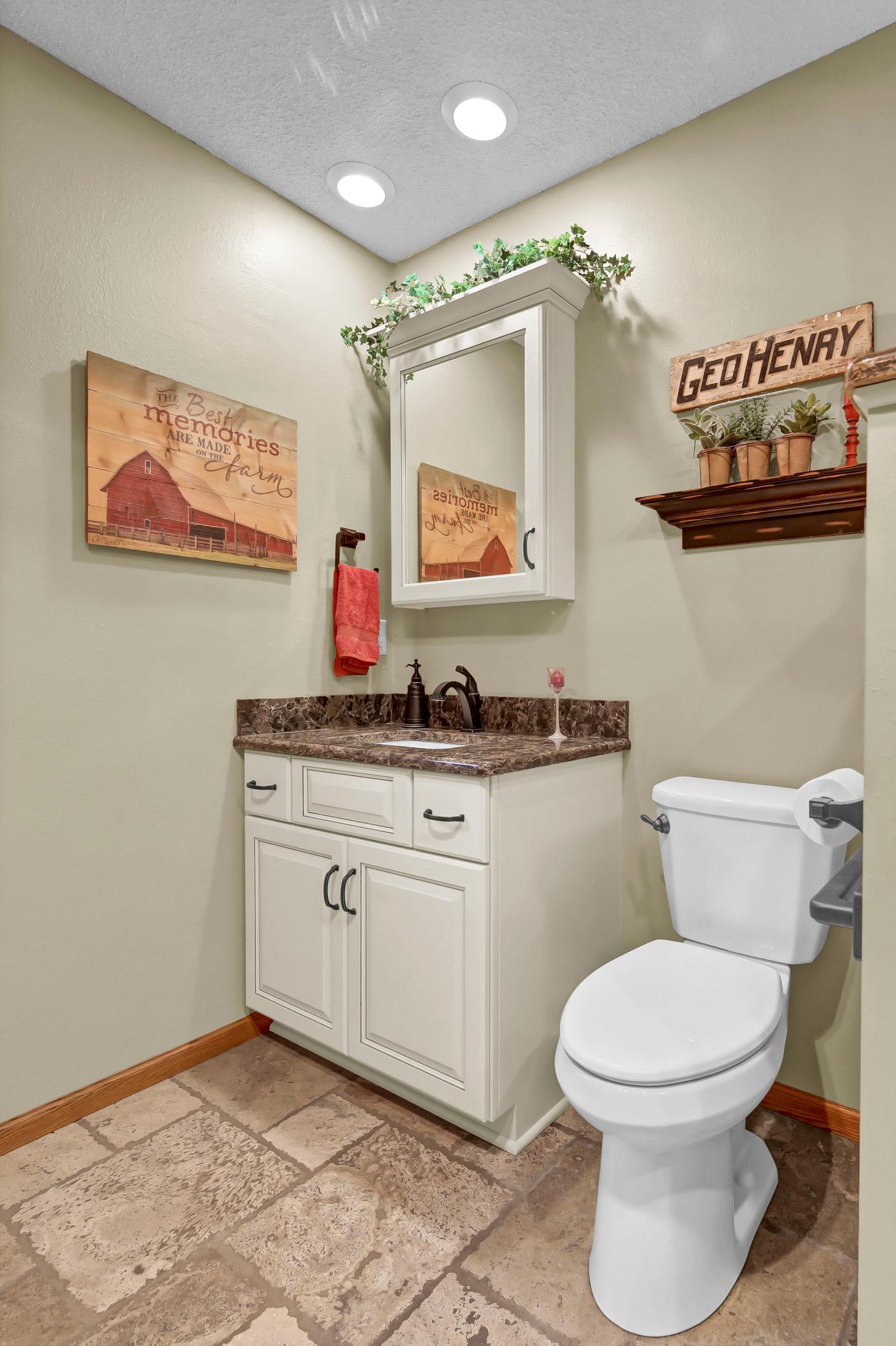 Updated bathroom on main level