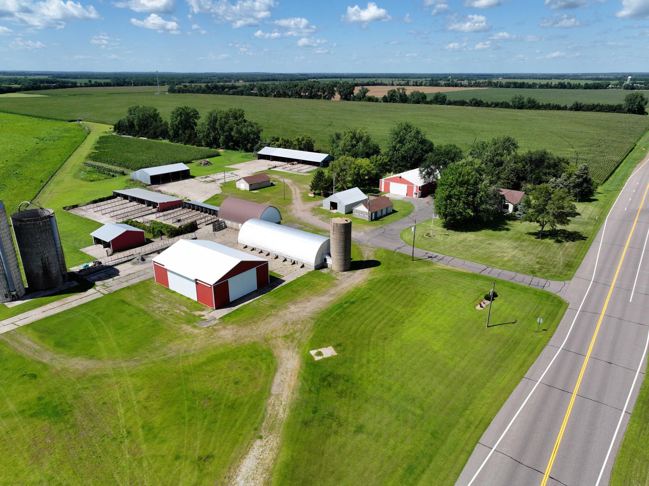Home on 10 acres! Aerial View of property