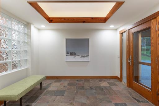 Natural light and glass block grace entries and exits