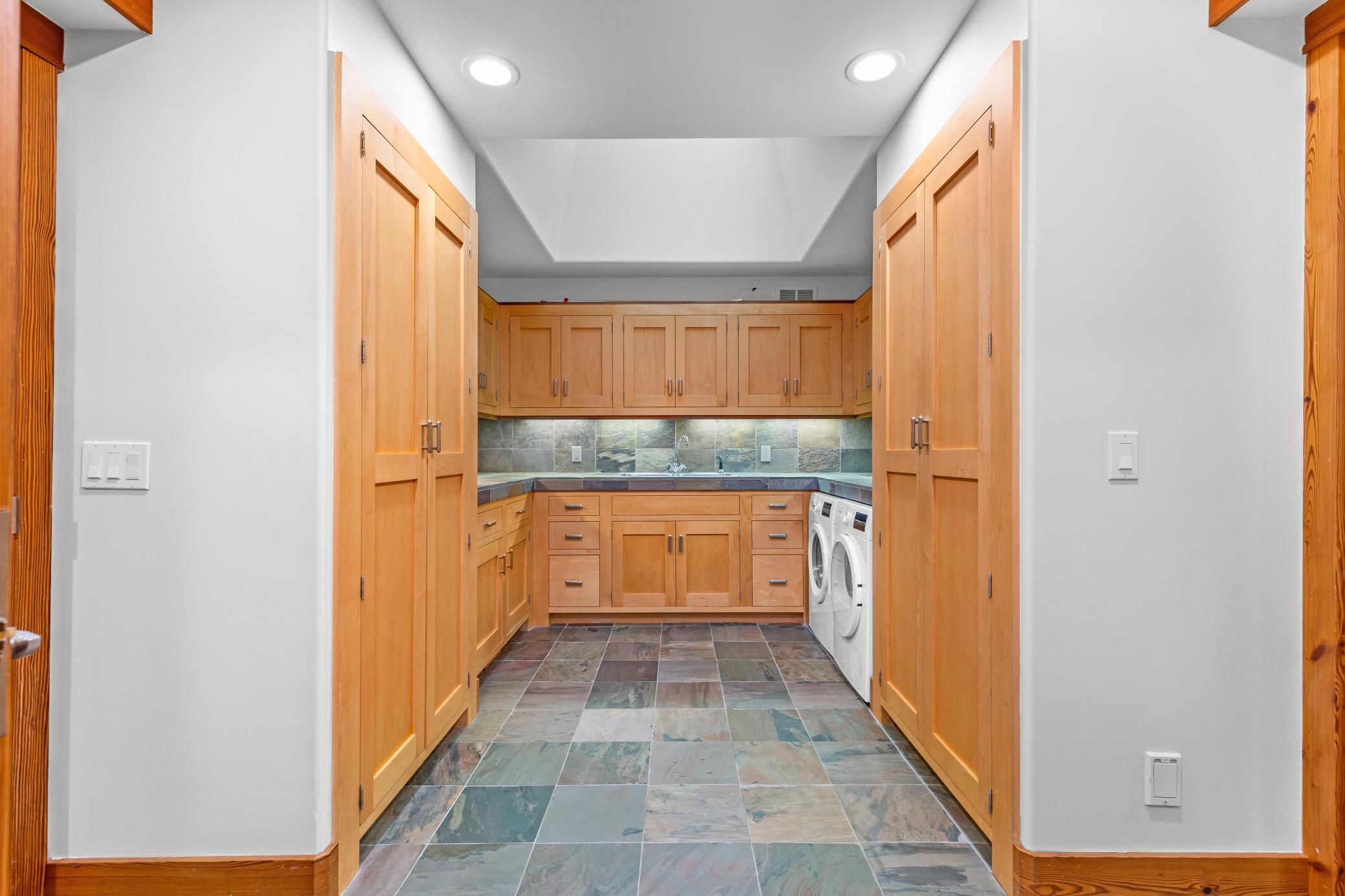Main floor laundry has capacity and functionality