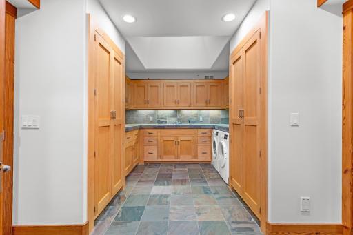 Main floor laundry has capacity and functionality