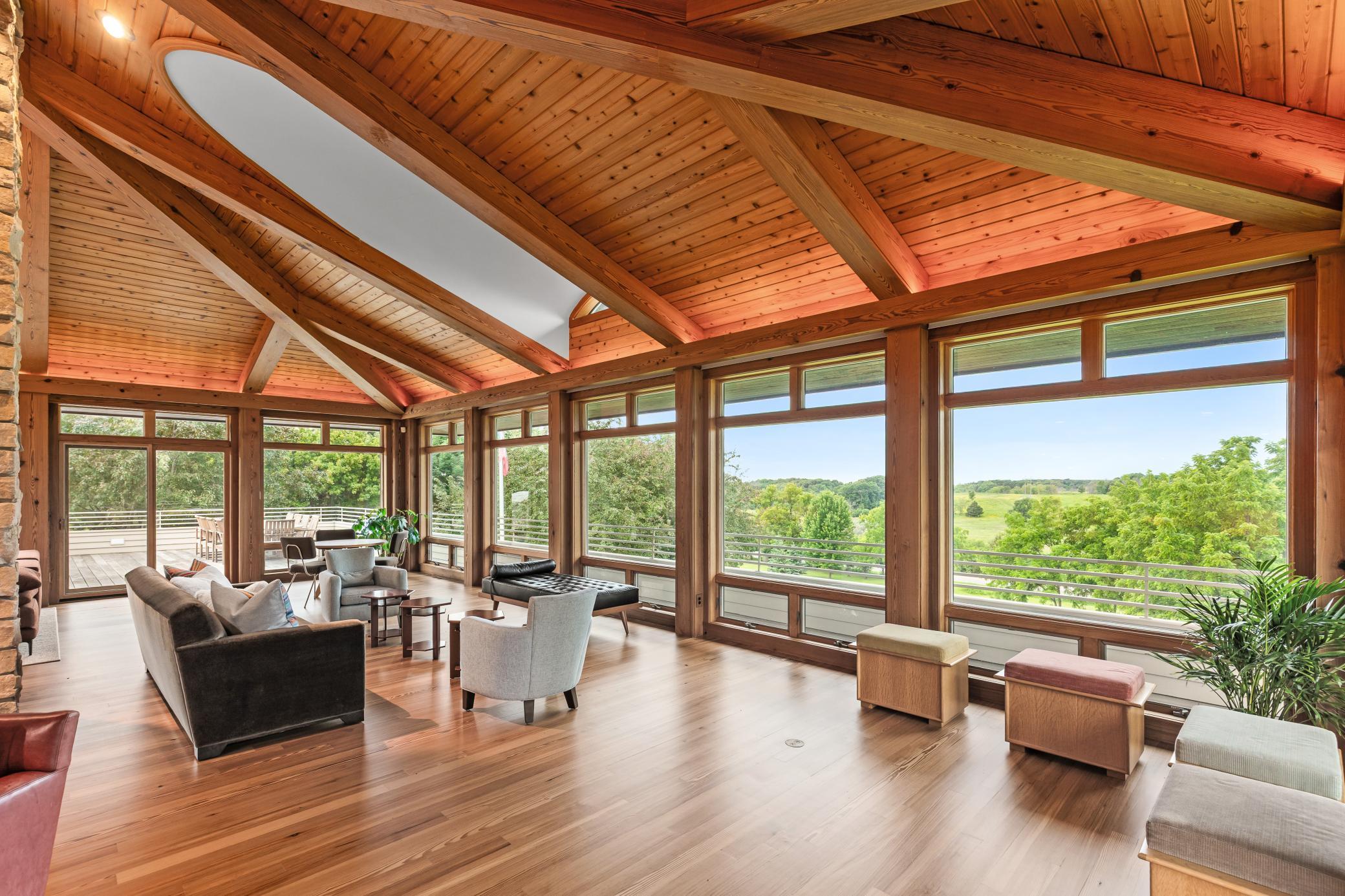 Dramatic lighting with exceptional craftsmanship of natural materials compliment the ever changing views and spectacular sunsets