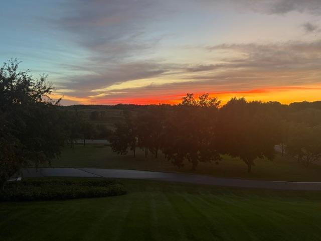 Western sunset over Baker Park