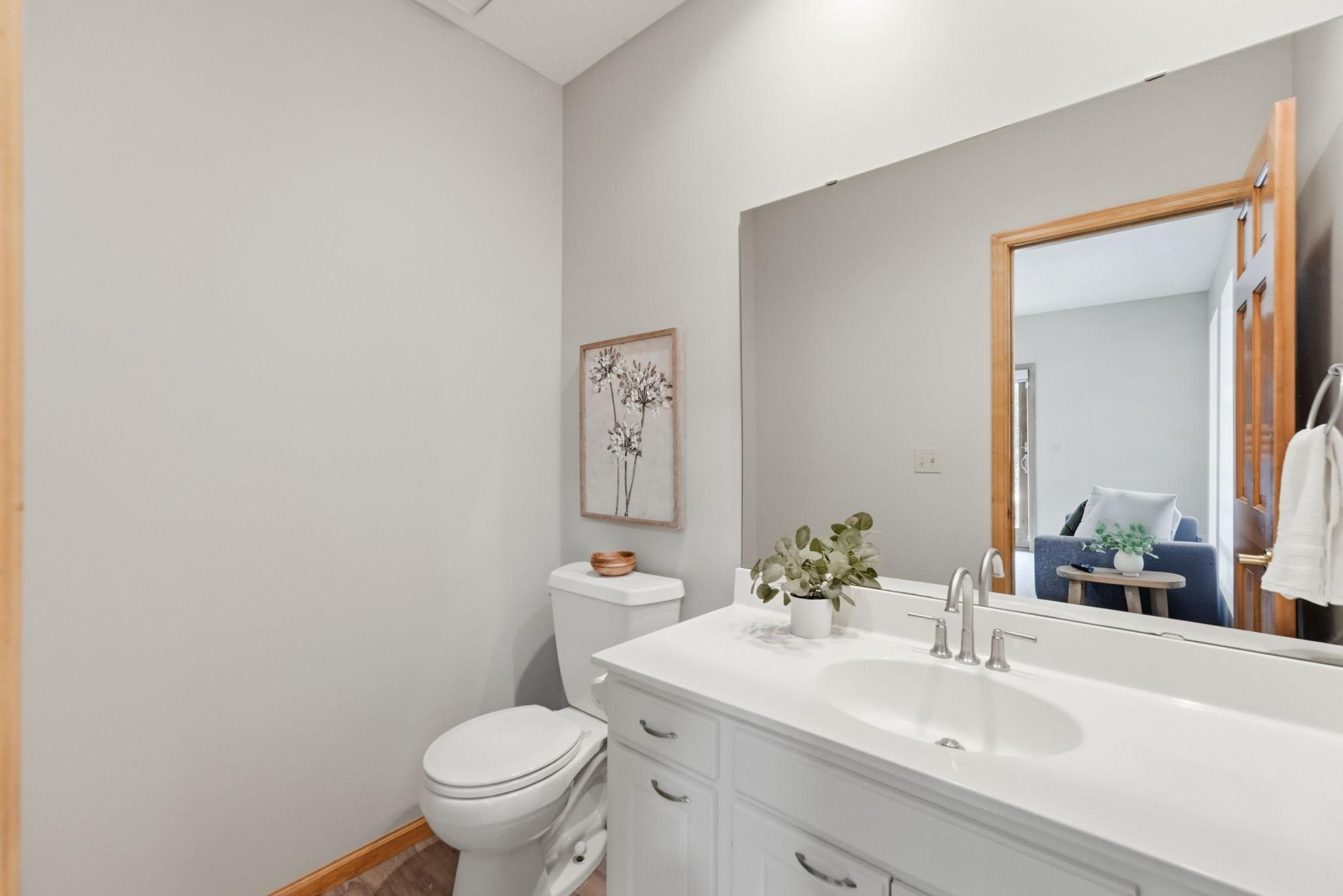 Main level half bath.