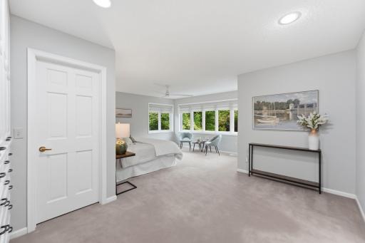 Upper level primary suite with near panoramic views!