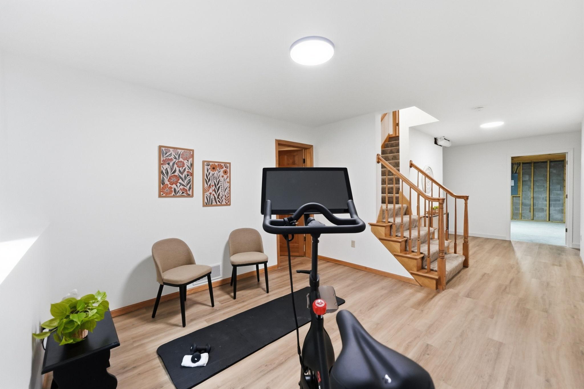 Lower level bonus area ideal for playroom, exercise area, whatever your needs are!