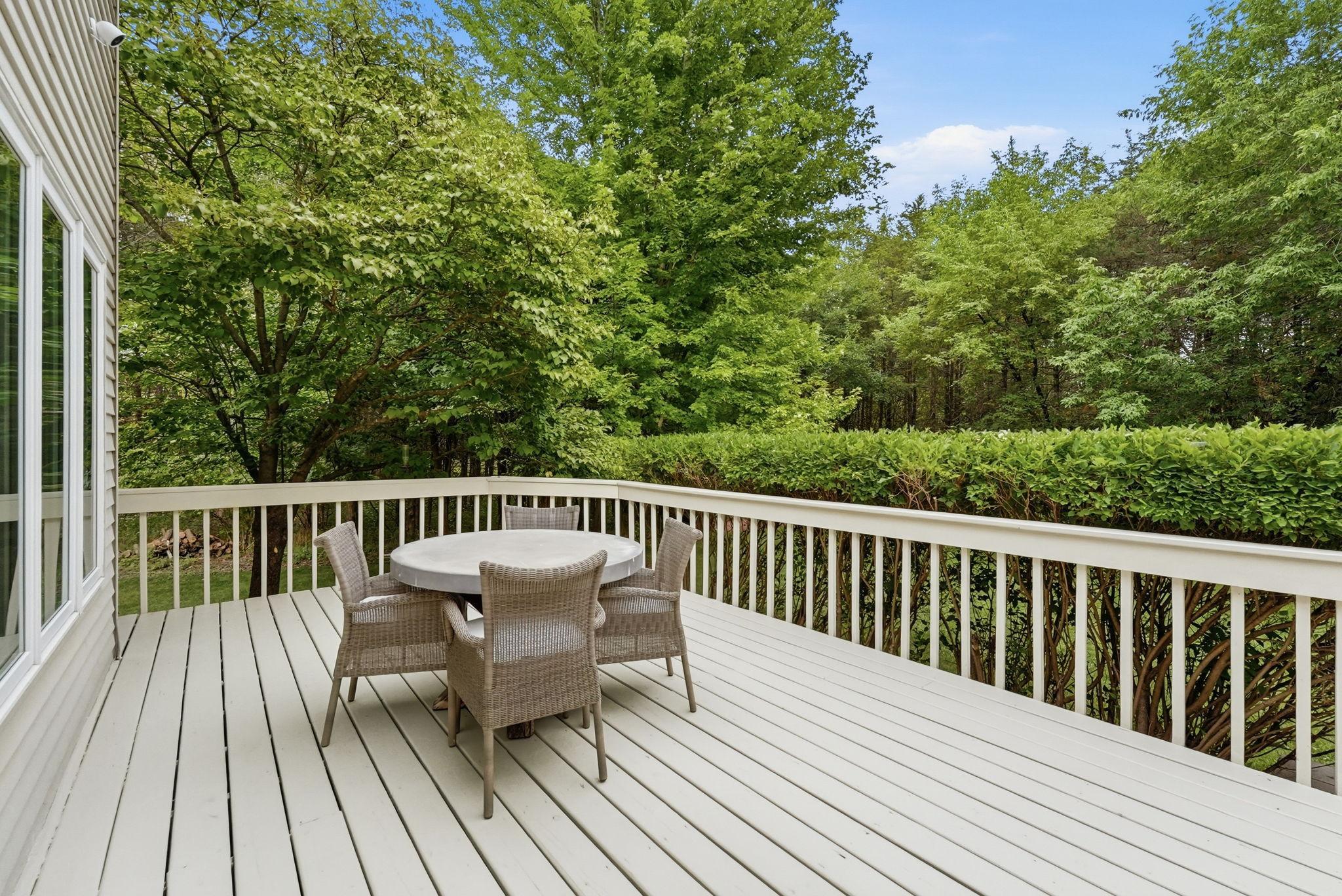 Back deck.