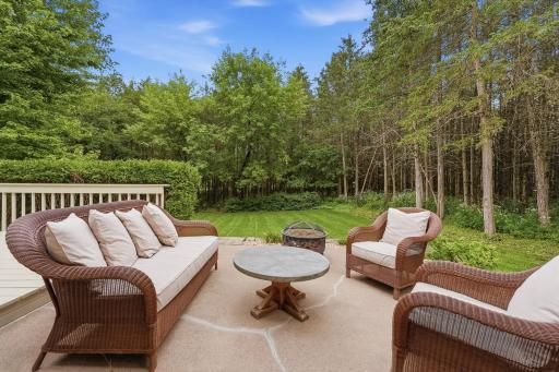 Enjoy morning coffee and evening gatherings.