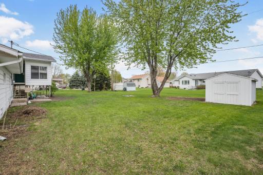 Large flat yard for plenty of games this summer