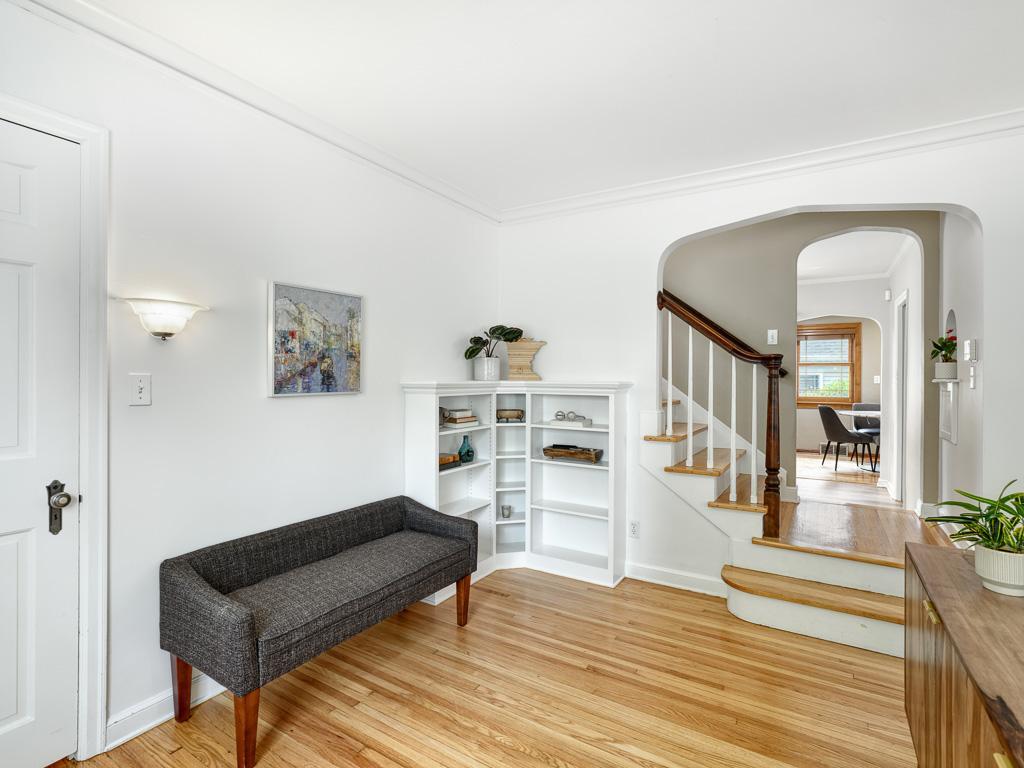 The generous, welcoming entrance sets the tone for this beautifully maintained Highland Park home.
