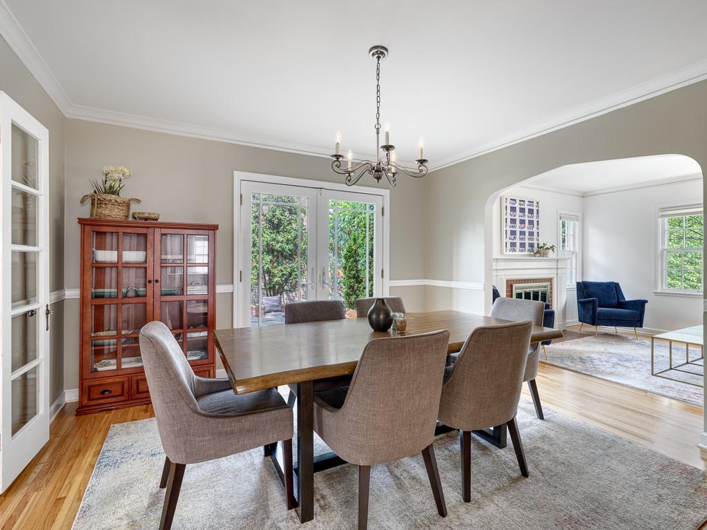 The open, connected layout creates an easy flow throughout the main-level living areas.