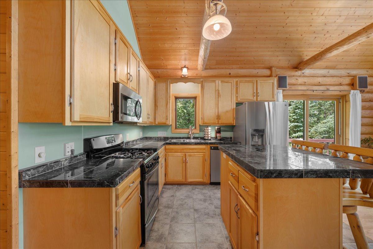 Kitchen with custom built cabinets