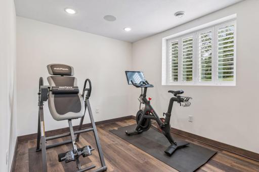 Fifth bedroom downstairs, currently used as an excercise room.