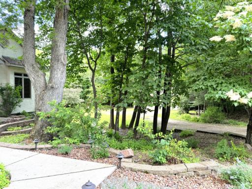 View from front of home towards detached garage