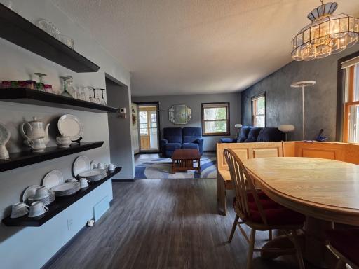 Here's the view from the dining room into the living room