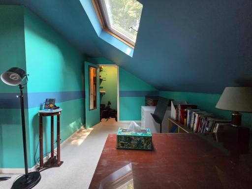 As well as a closet. Very creative L-shaped space!