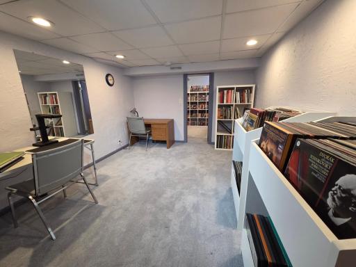 Just imagine your TV here, enjoying the volume with your sound bar, with less concern about hearing on the main level.
