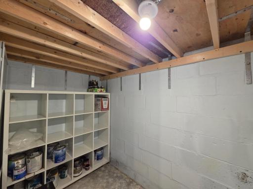There is also a safe room with reinforced ceiling. This is below the front porch.